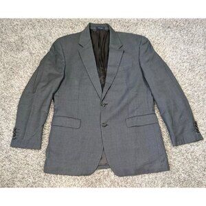 Ralph Ralph Lauren Blazer Mens 42L Wool Jacket Sport Coat Grey Stripe FLAWED
